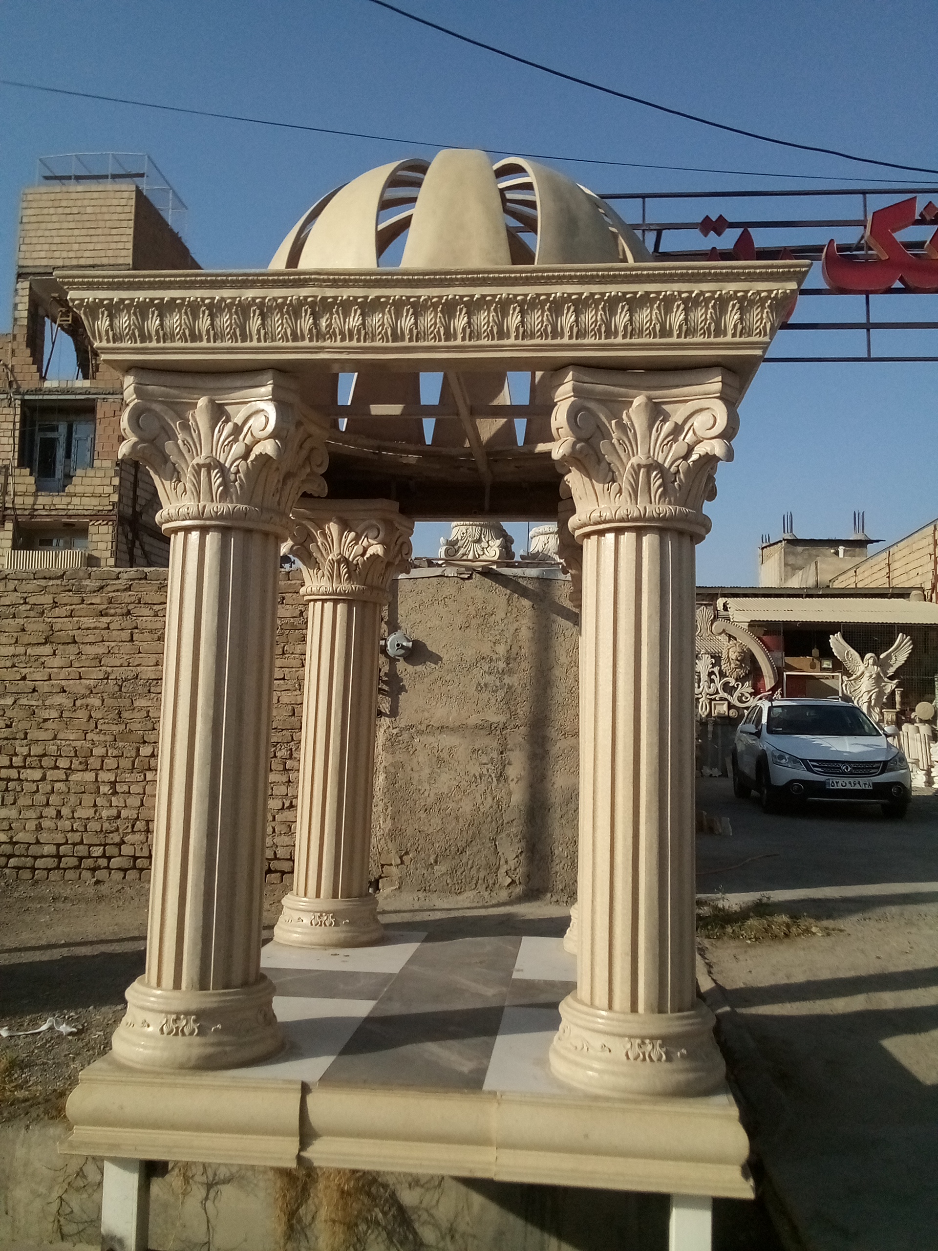 سنگ تک ریتون تولید سرستون نما رومی 